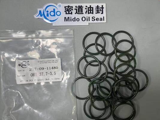 21T-09-11480 Komatsu Excavator Seal Kit | Precise Size Specification ORI 37.7-3.5 Green PU O-Rings