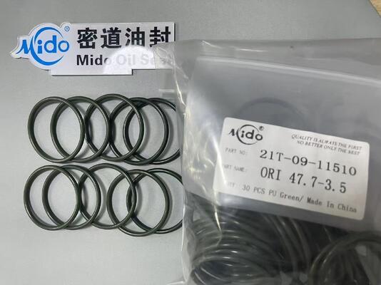 21T-09-11510 コマツ掘削機シールキット |正確なサイズ仕様 ORI 47.7-3.5 グリーン PU O リング